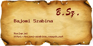Bajomi Szabina névjegykártya